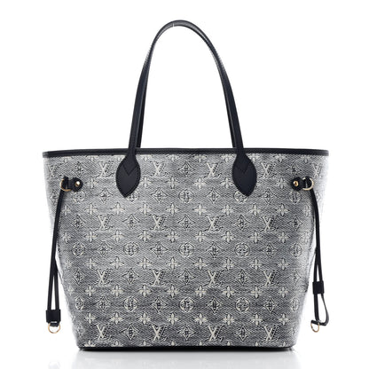 Louis Vuitton Monoglam Neverfull MM Blue 3 of 15