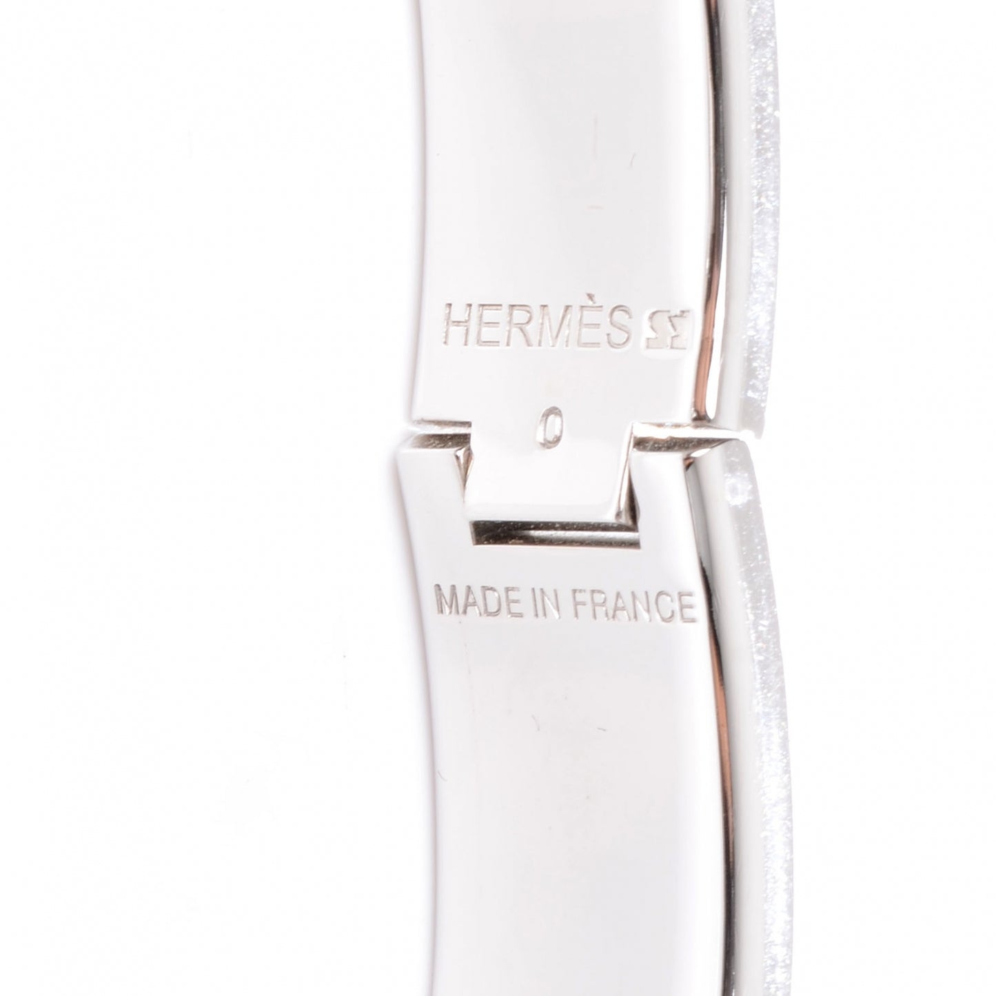 Narrow Enamel Clic Clac White H Bracelet PM Capucine