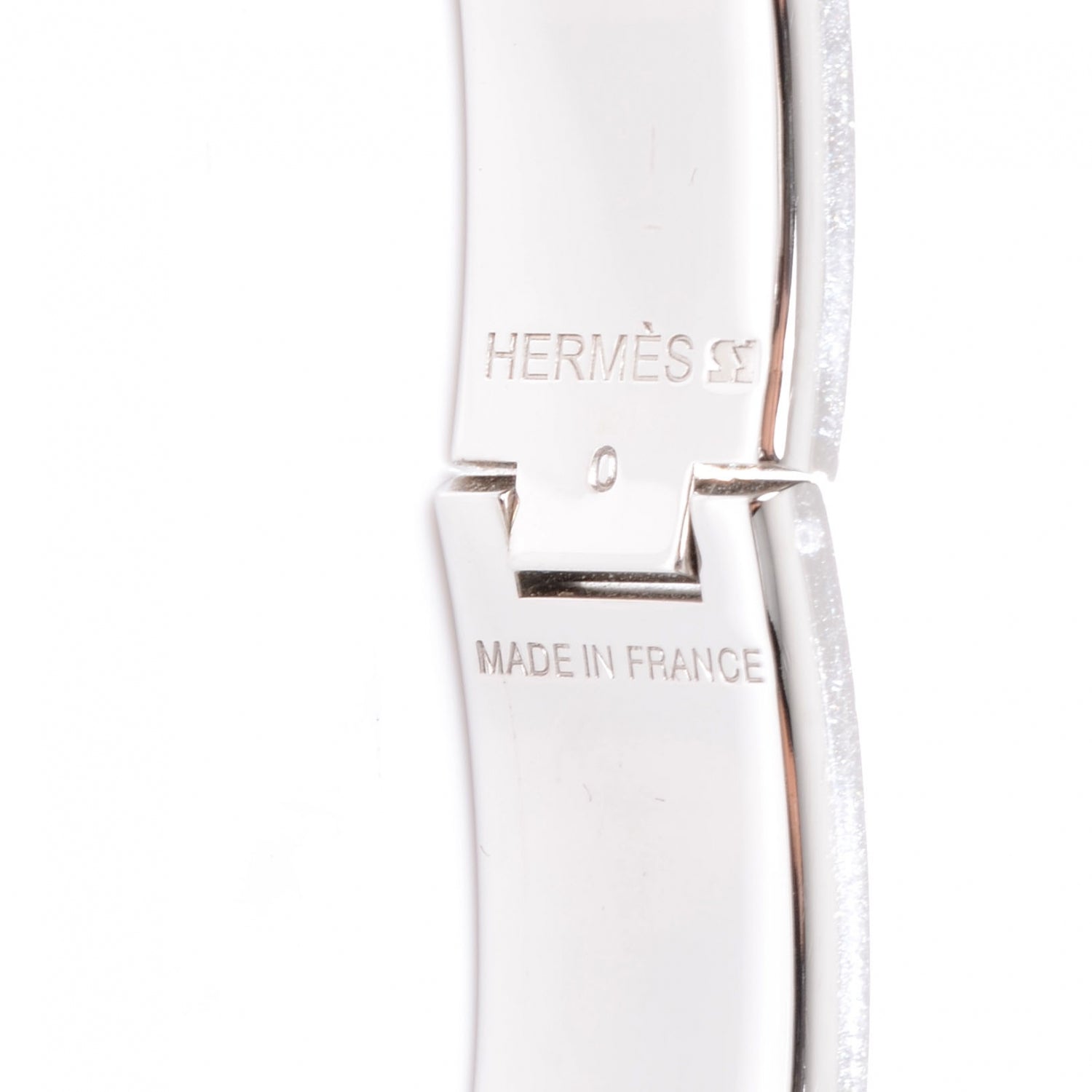 Hermes Narrow Enamel Clic Clac White H Bracelet PM Capucine 4 of 5
