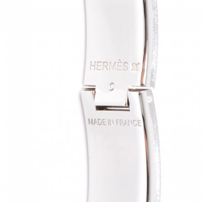 Hermes Narrow Enamel Clic Clac White H Bracelet PM Capucine 4 of 5