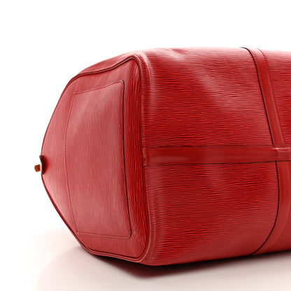 Louis Vuitton Epi Keepall 55 Castillan Red 6 of 10