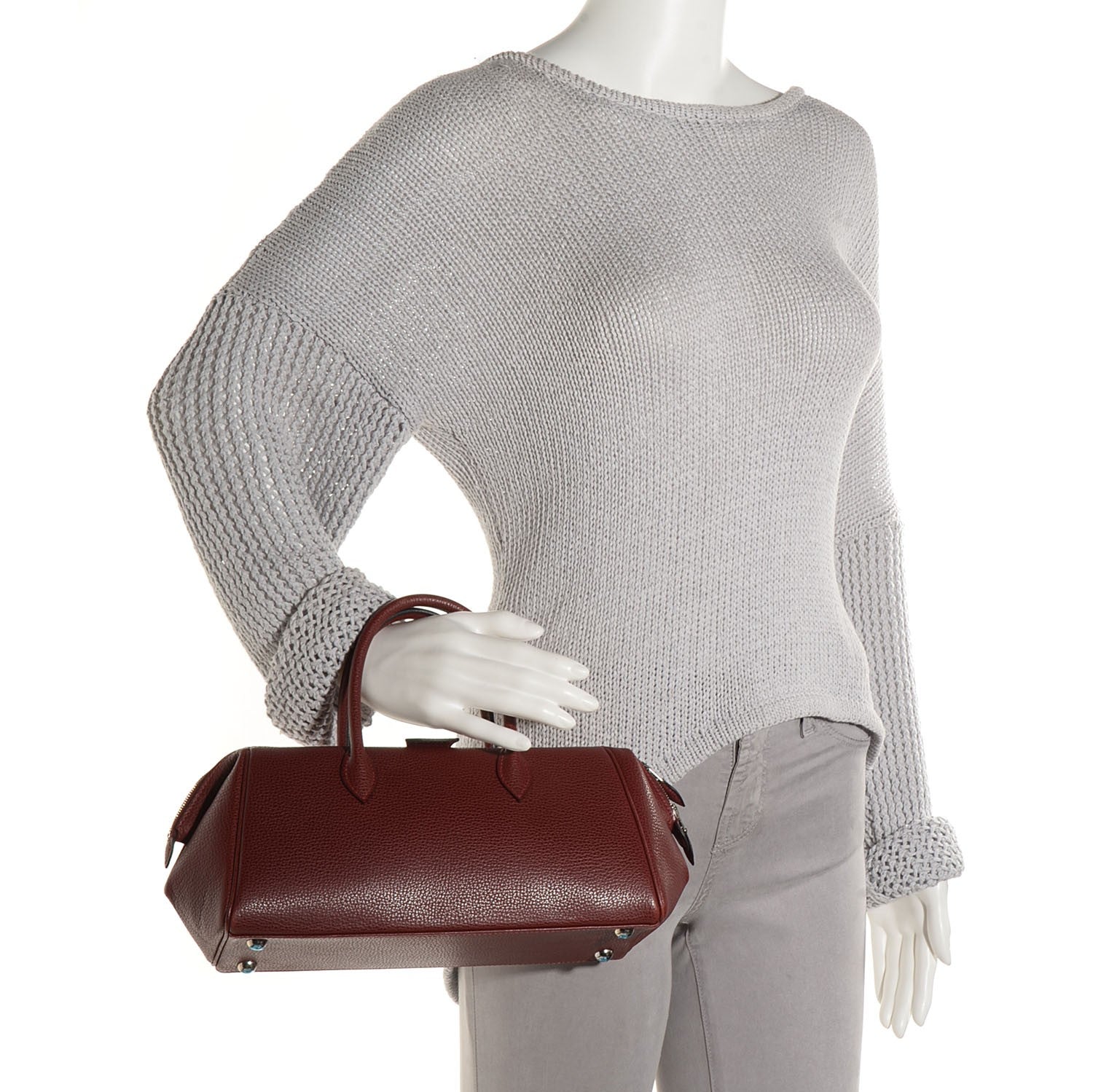Hermes Vache Liegee Paris Bombay 27 Rouge H 2 of 16