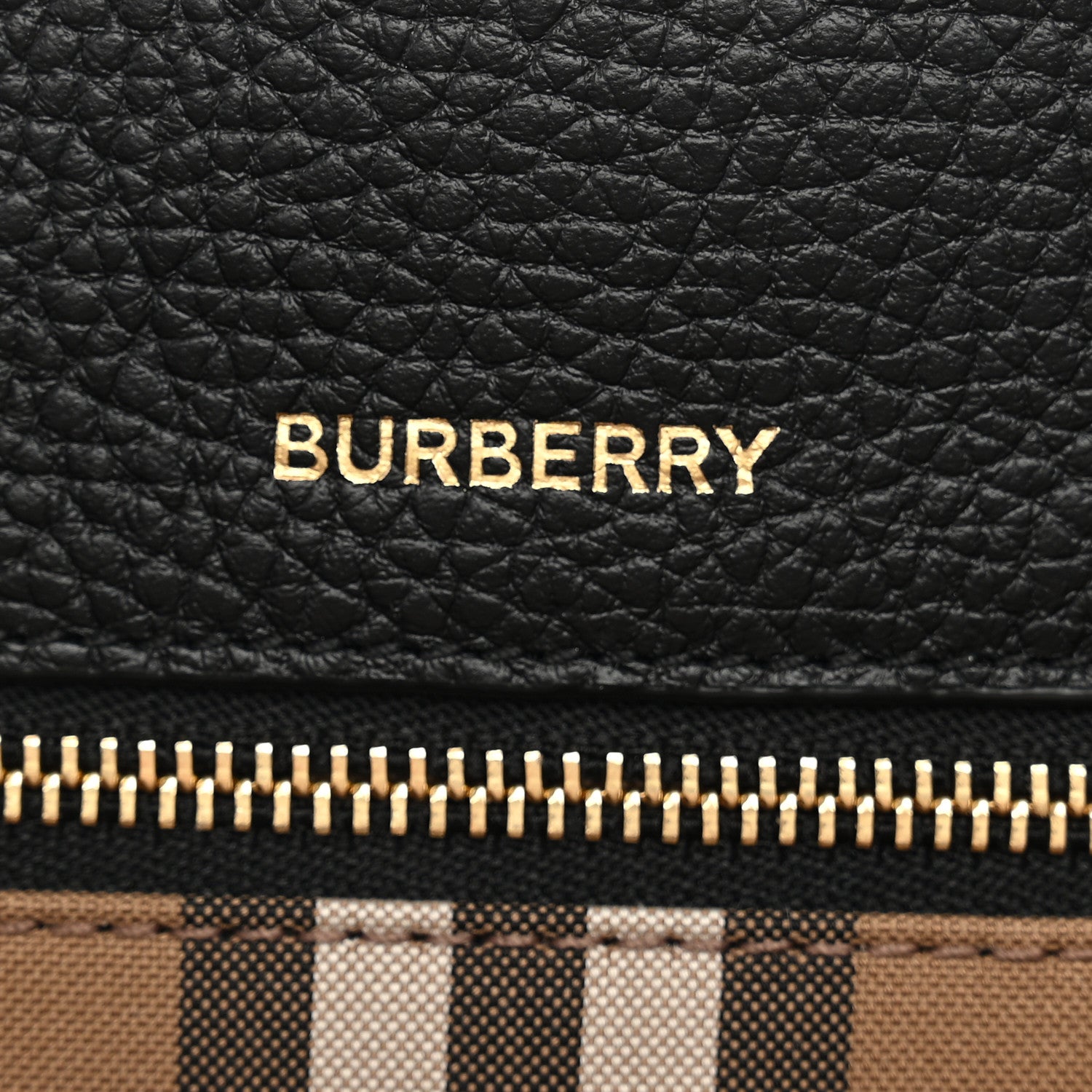 Burberry Grainy Calfskin Medium London Tote Bag Black 5 of 8