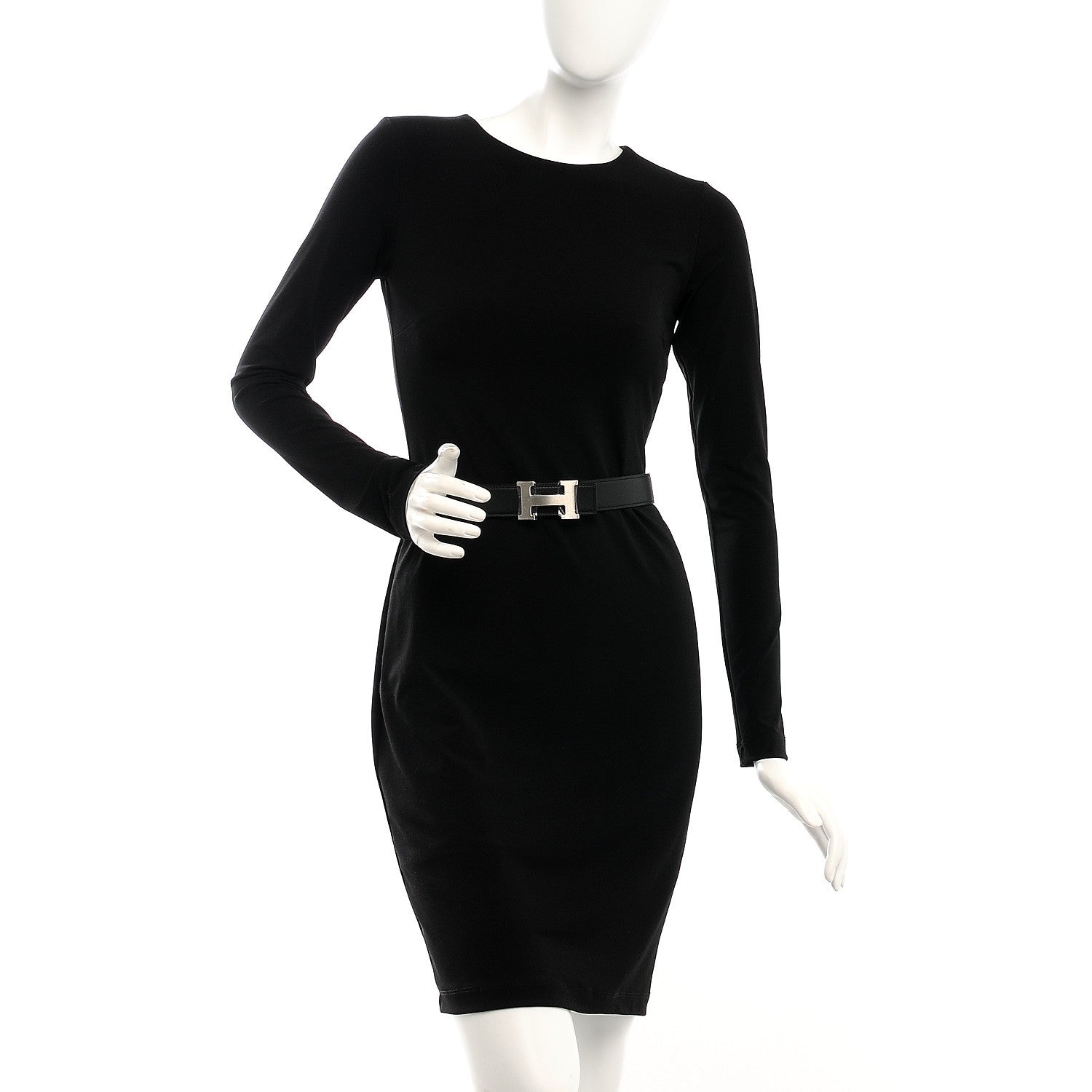 Hermes Swift Epsom 32mm H Belt 85 Black Etoupe 3 of 8