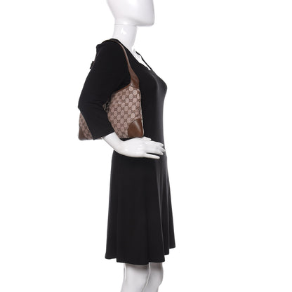 Gucci Monogram Lobster Clasp Jackie O Hobo Brown 2 of 16