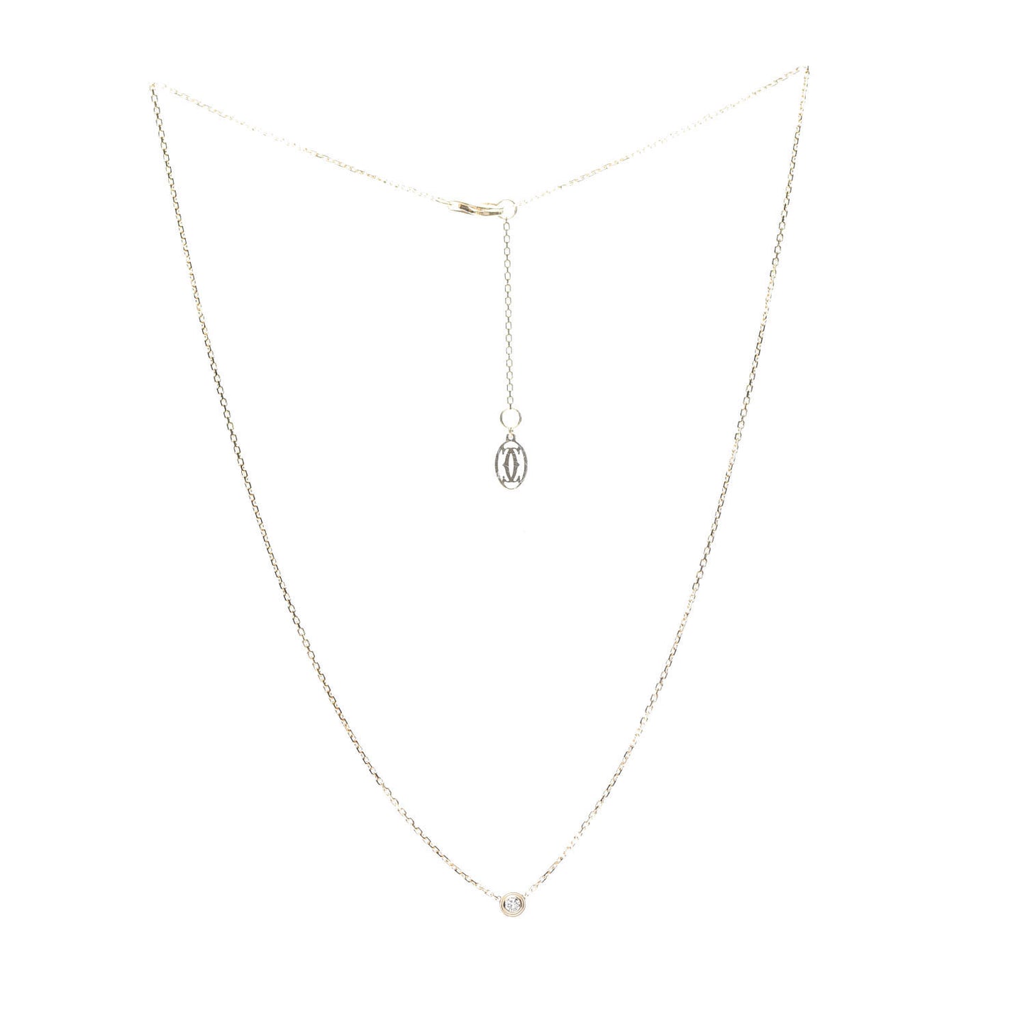 18K Yellow Gold Diamond XS D'Amour Pendant Necklace