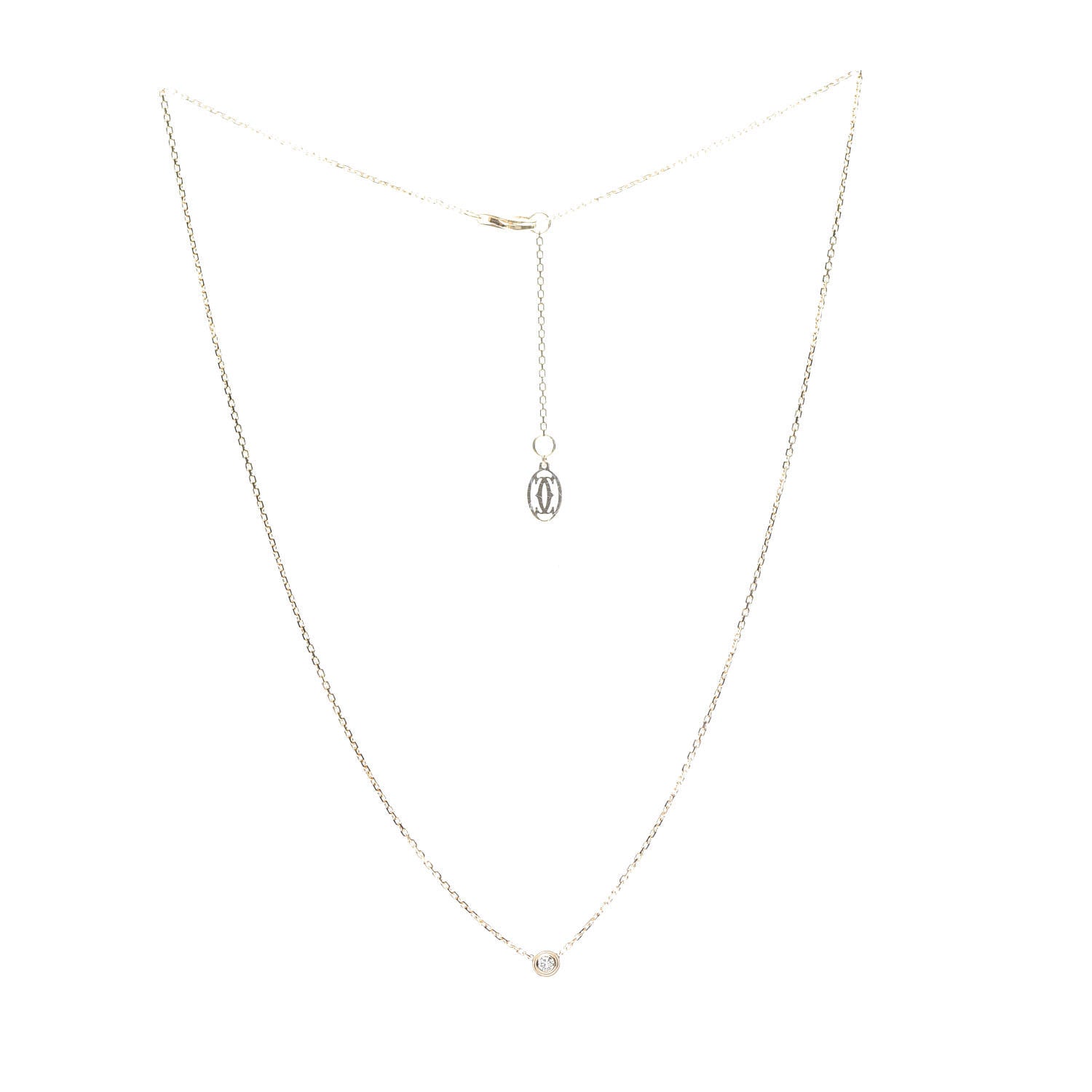 Cartier 18K Yellow Gold Diamond XS D'Amour Pendant Necklace 3 of 5