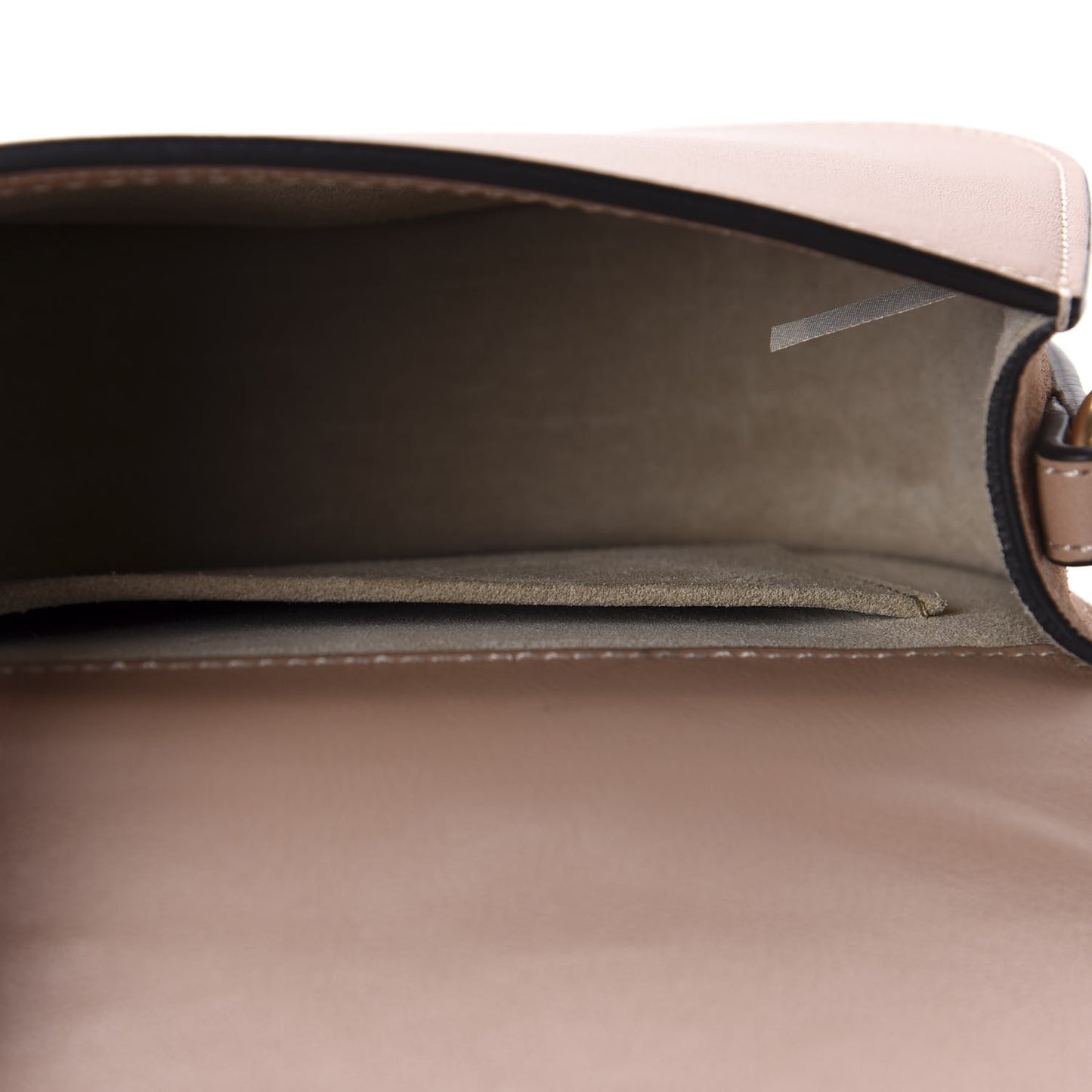 Calfskin Suede Small Nile Bracelet Bag Biscotti Beige