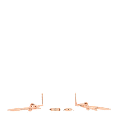 Hermes 18K Rose Gold PM Loop Earrings 3 of 5