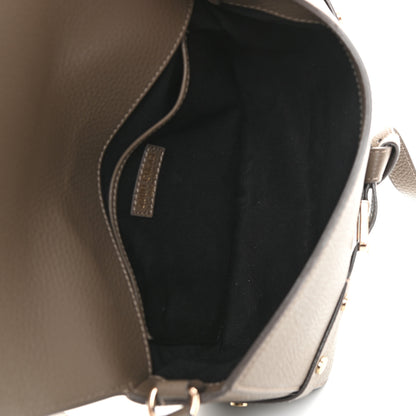 Jimmy Choo Pebbled Calfskin Studded Shoulder Bag Grey 5 of 13