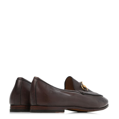 Gucci Calfskin Womens Jordaan Loafers 36.5 Fondente Brown 3 of 4