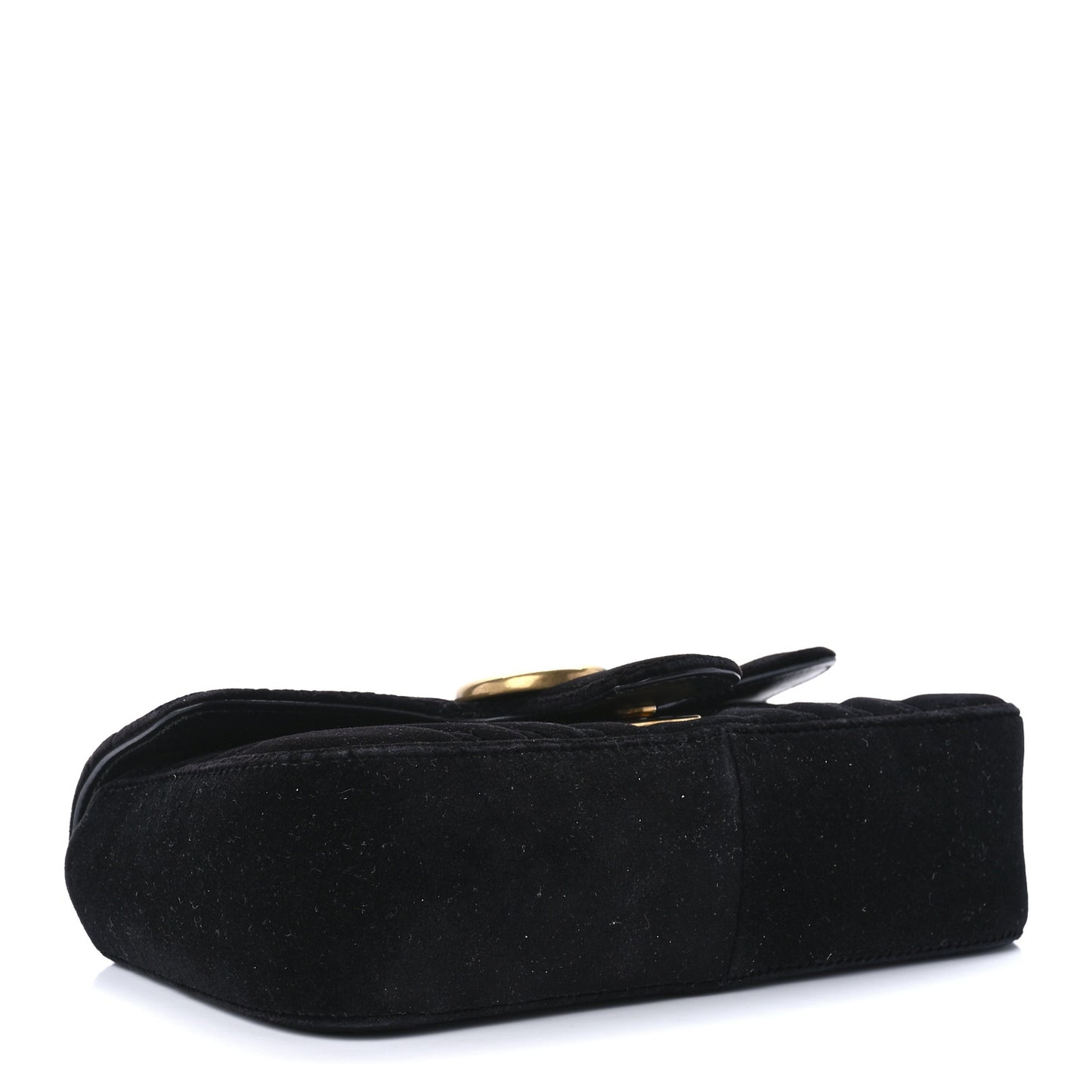 Velvet Matelasse Mini GG Marmont Shoulder Bag Black