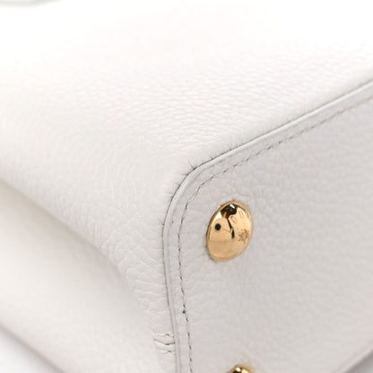 Louis Vuitton Taurillon Capucines BB Snow 9 of 10