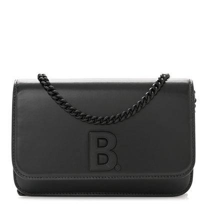 Balenciaga Smooth Calfskin B Wallet on Chain Black 1 of 9