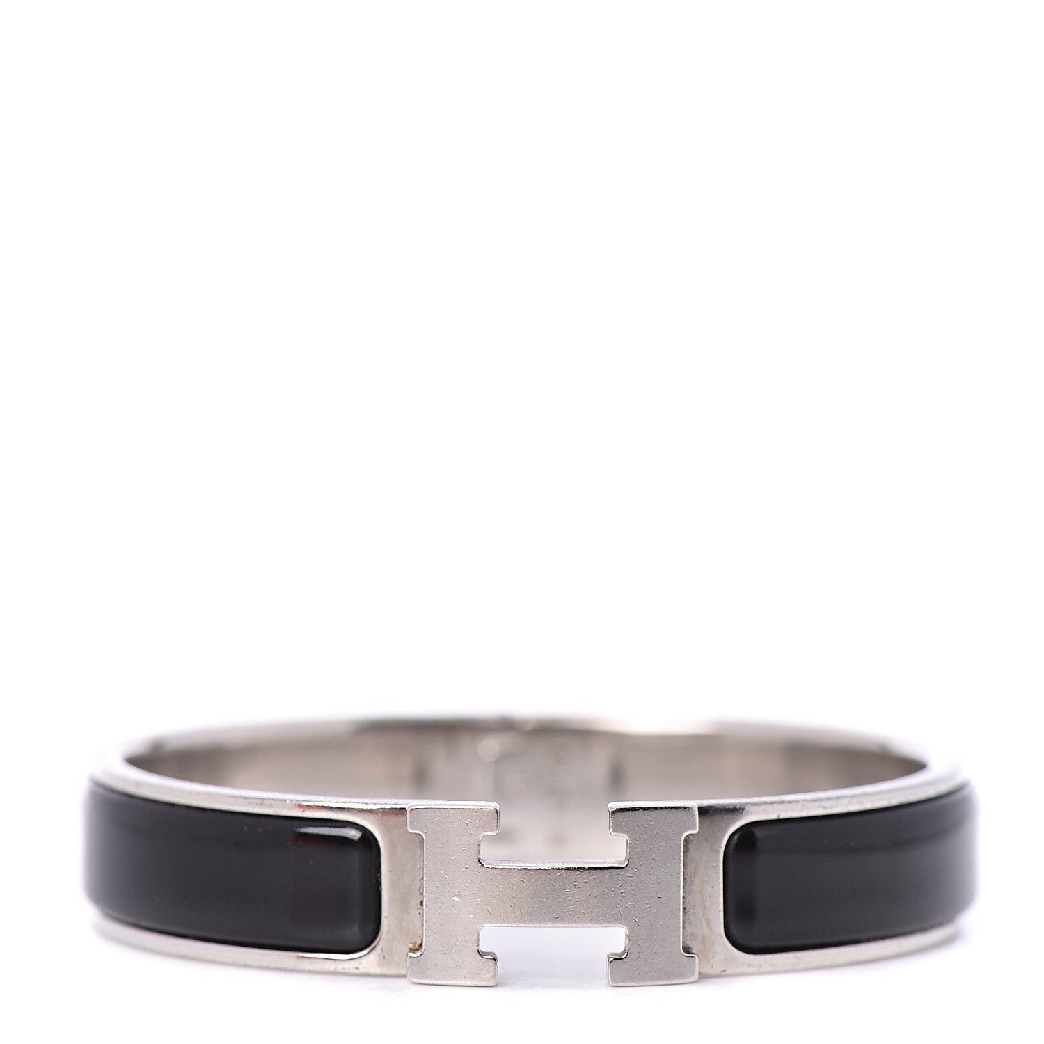 Hermes Enamel Narrow Clic Clac H Bracelet PM Black 1 of 3