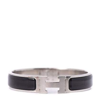 Hermes Enamel Narrow Clic Clac H Bracelet PM Black 1 of 3