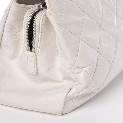 Chanel Glazed Crackled Calfskin Small Reissue Tote White 14 of 20