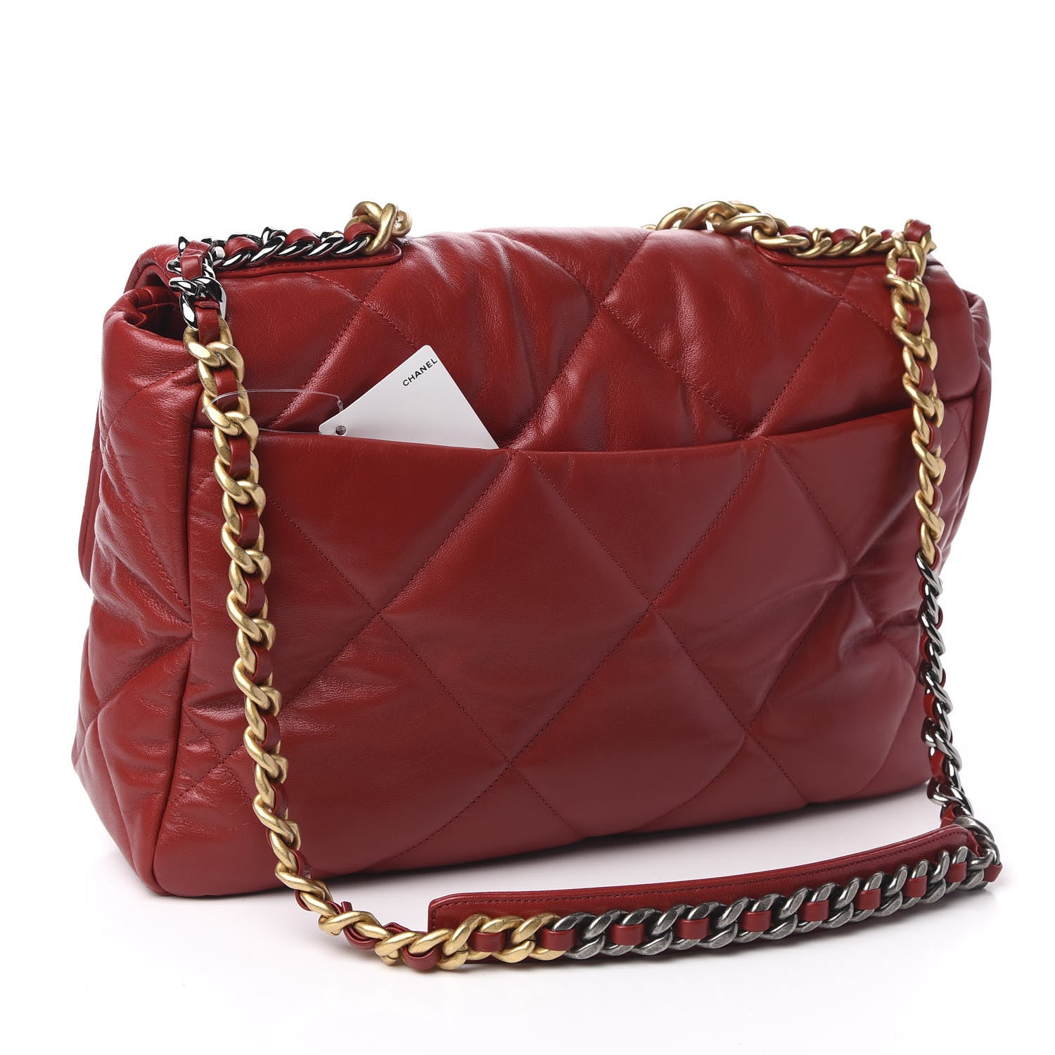 Chanel Goatskin Quilted Maxi 19 Flap Red 3 of 11