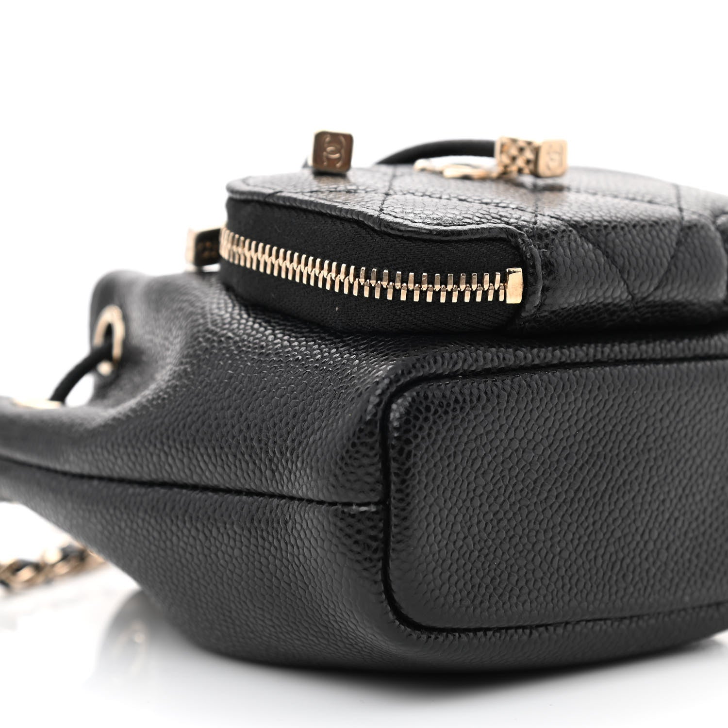 Chanel Caviar Quilted Mini CC Pocket Bucket Bag Black 9 of 10