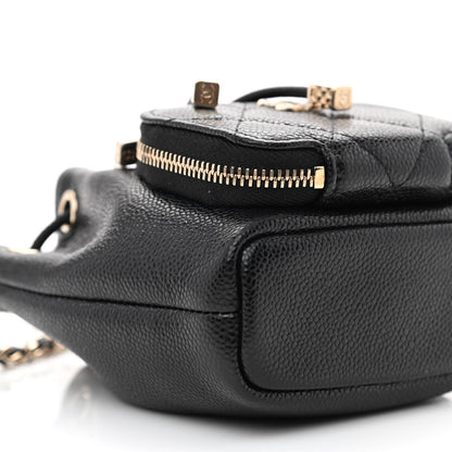 Chanel Caviar Quilted Mini CC Pocket Bucket Bag Black 9 of 10