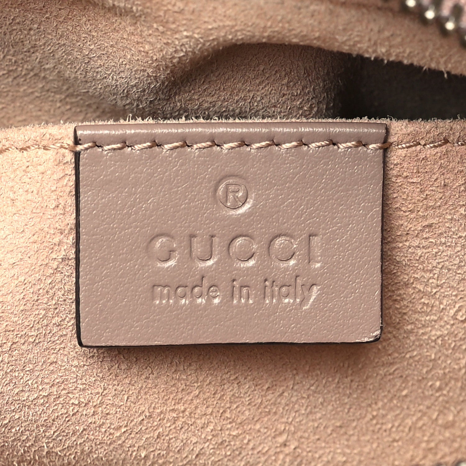Gucci Calfskin Matelasse Mini GG Marmont Chain Shoulder Bag Porcelain Rose 6 of 10