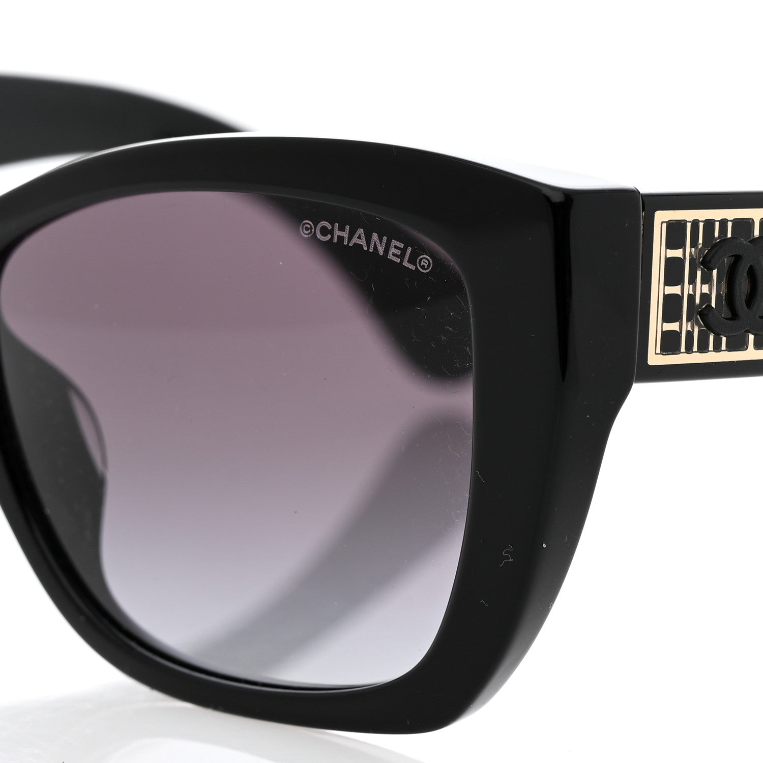 Chanel Acetate Metal Butterfly Sunglasses 71553A Black 7 of 8