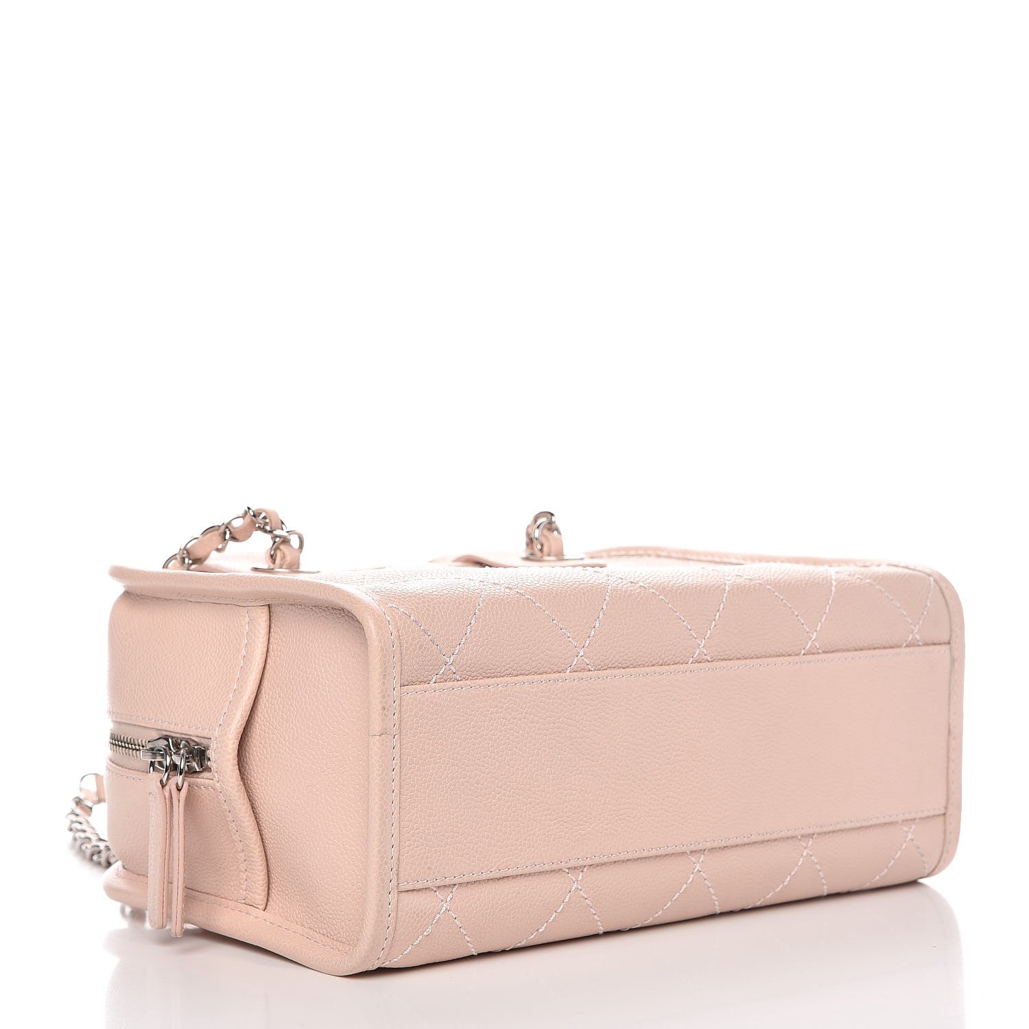 Chanel Caviar Quilted Small Deauville Bowling Bag Light Pink 4 of 10