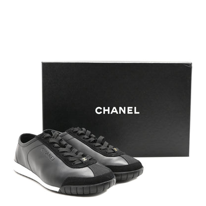 Chanel Calfskin Suede Sneakers 36 Black 8 of 8