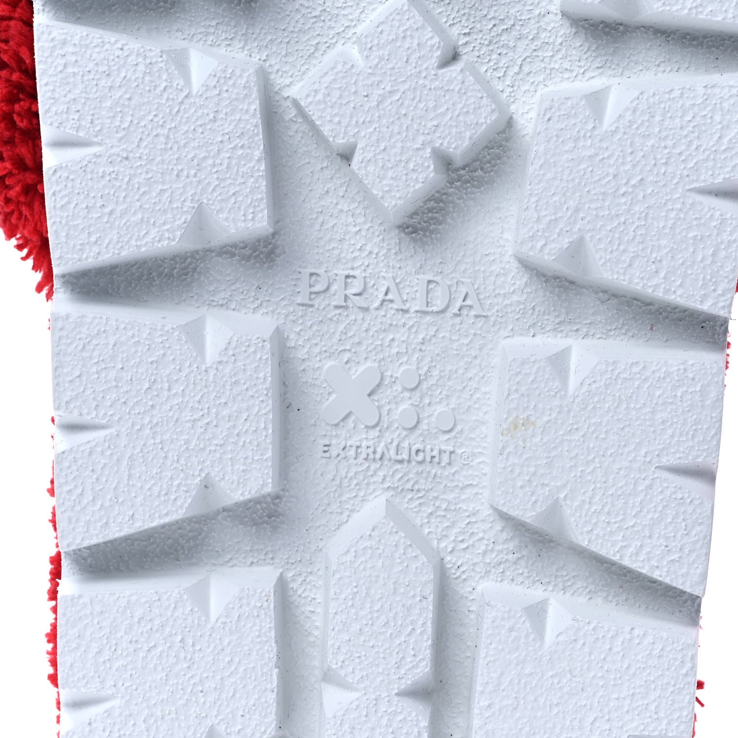 Prada Terry Cloth Logo Lug Sole 20mm Slide Sandals 40 Rosso Black 6 of 10