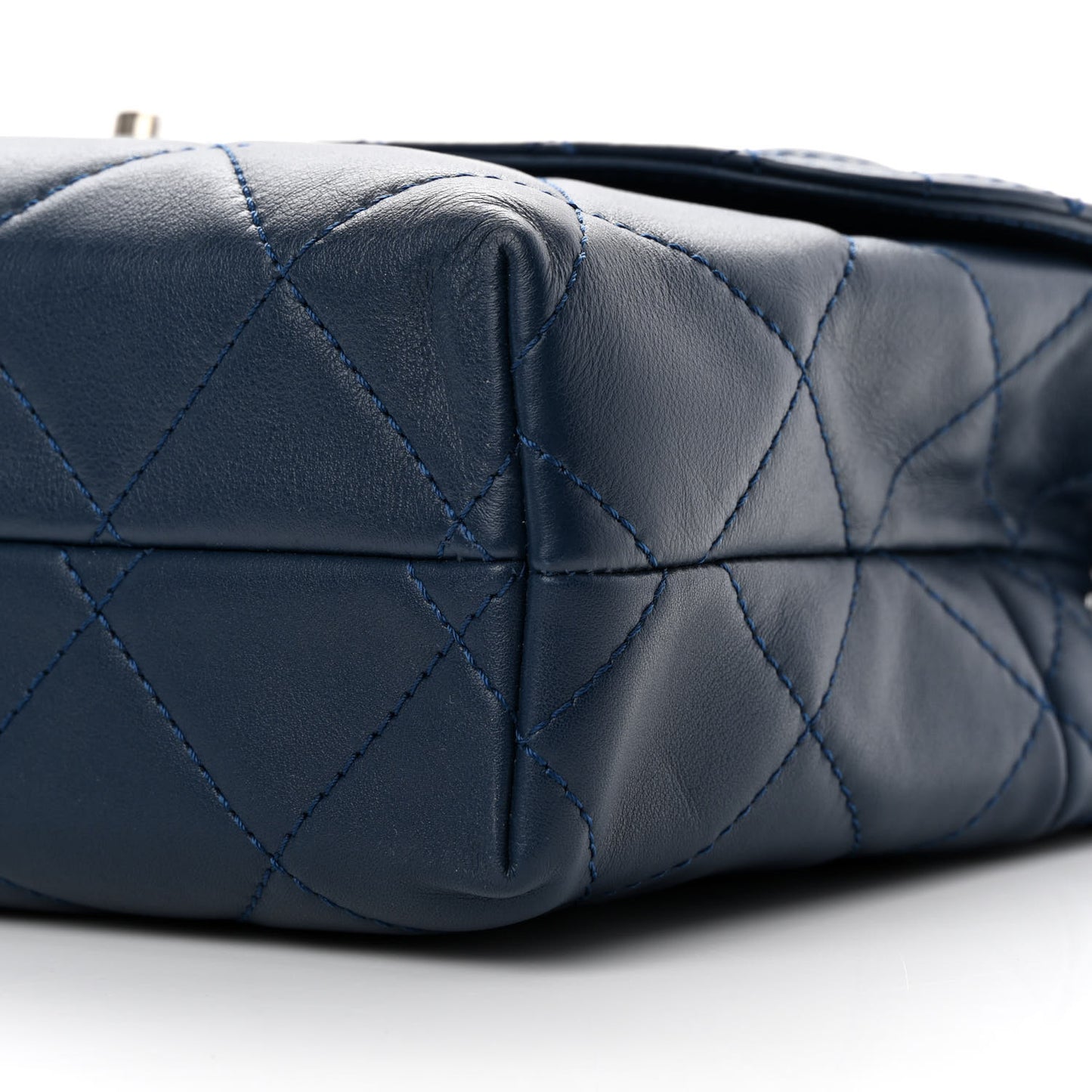 Calfskin Quilted In The Business Flap Dark Blue