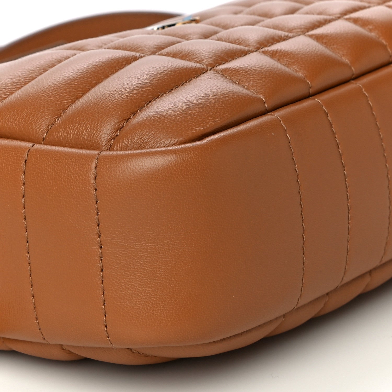 Burberry Lambskin Quilted Mini Lola Camera Bag Maple Brown 9 of 11