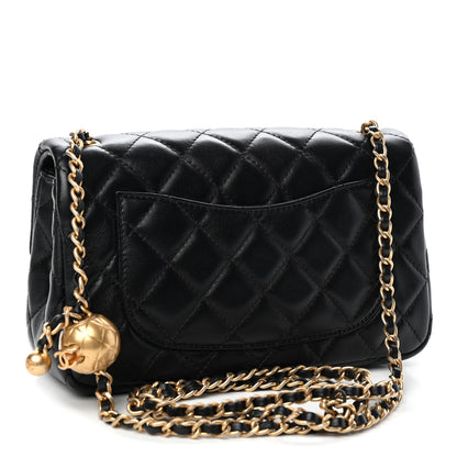 Chanel Lambskin Quilted Mini Rectangular Pearl Crush Flap Black 2 of 4