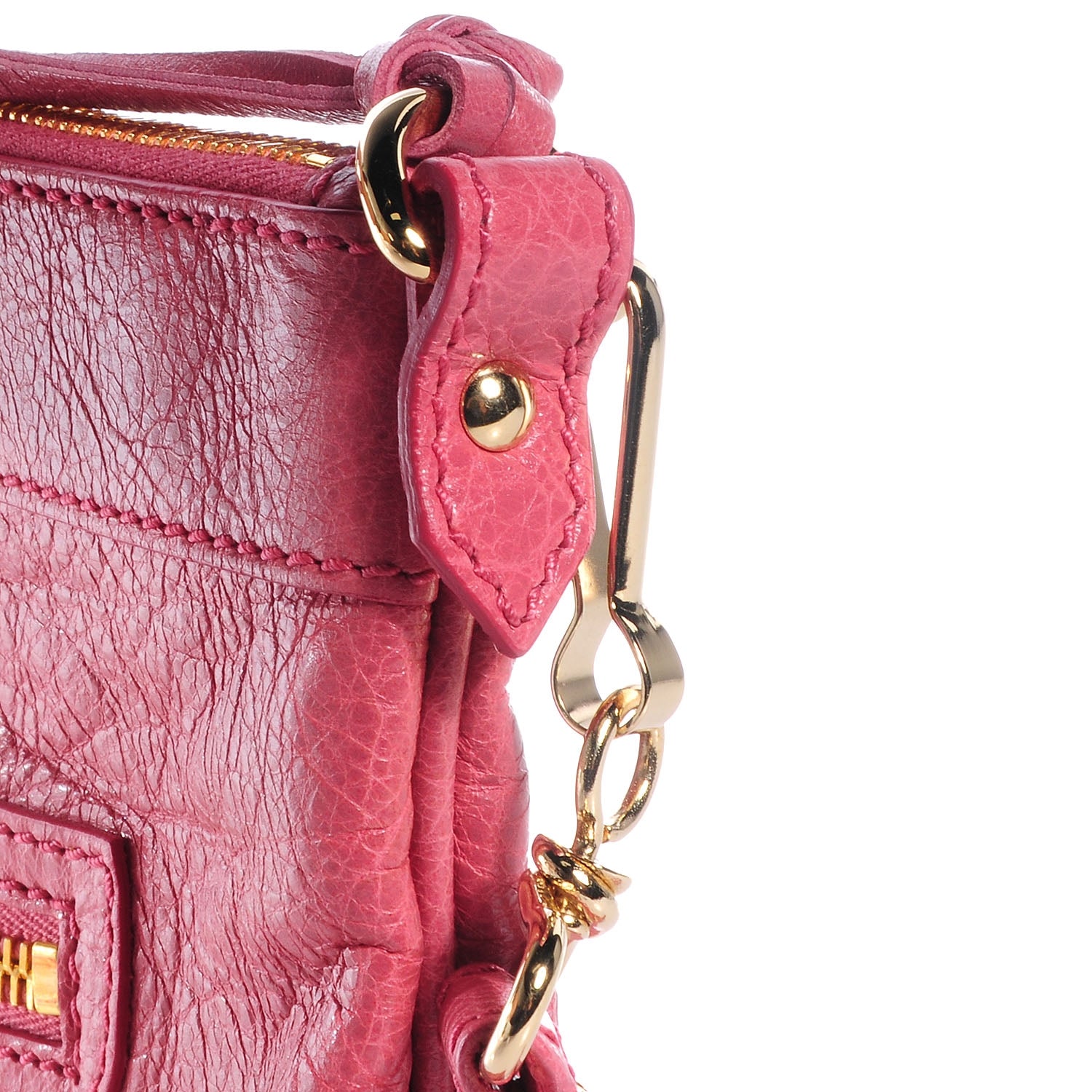 Balenciaga Agneau Giant 12 Gold Hardware Flat Handle Clutch Rose Bonbon 13 of 18
