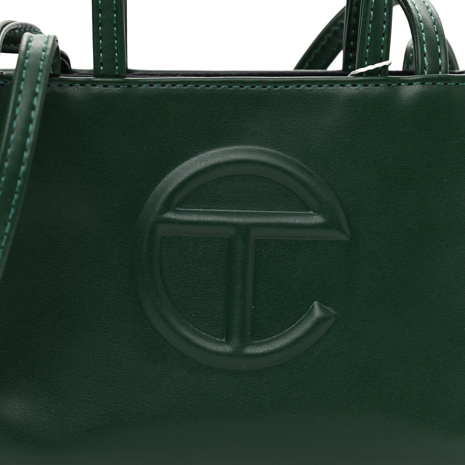 Telfar Vegan Leather Small Shopping Bag Dark Olive 7 of 8