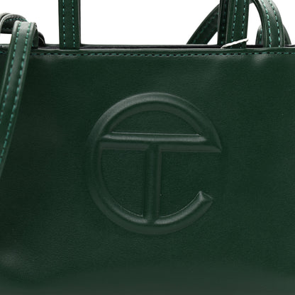 Telfar Vegan Leather Small Shopping Bag Dark Olive 7 of 8