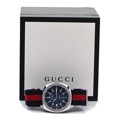 Gucci Stainless Steel Nylon 41mm GG2570 Quartz Watch Blue 5 of 5