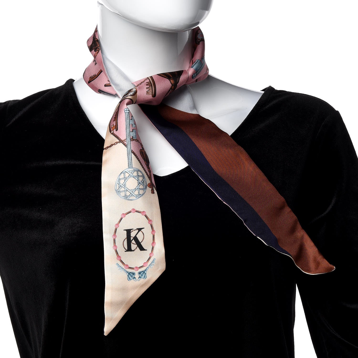 Christian Dior Silk ABCDior K Mitzah Scarf 2 of 4