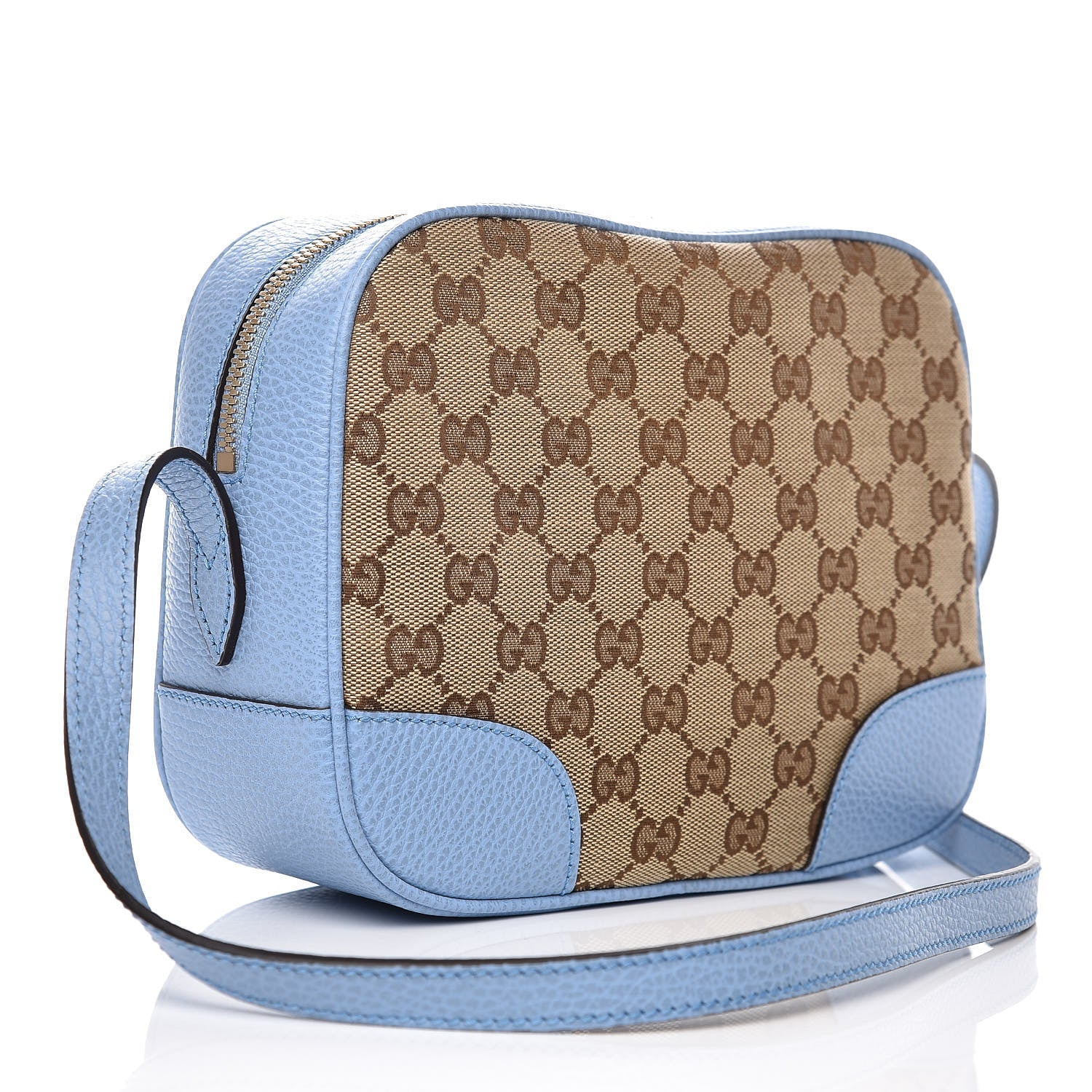 Gucci Monogram Mini Bree Messenger Bag Beige Mineral Blue 3 of 9