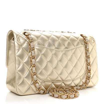Chanel Metallic Lambskin Quilted Medium Double Flap Gold 3 of 11