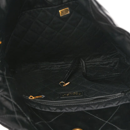 Chanel Shiny Calfskin Quilted Small Chanel 22 Black 6 of 11