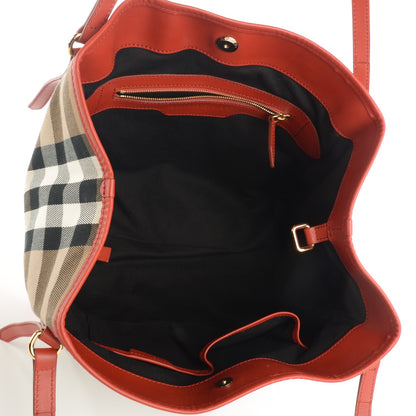 Burberry House Check Small Canterbury Tote Bright Russet 5 of 7