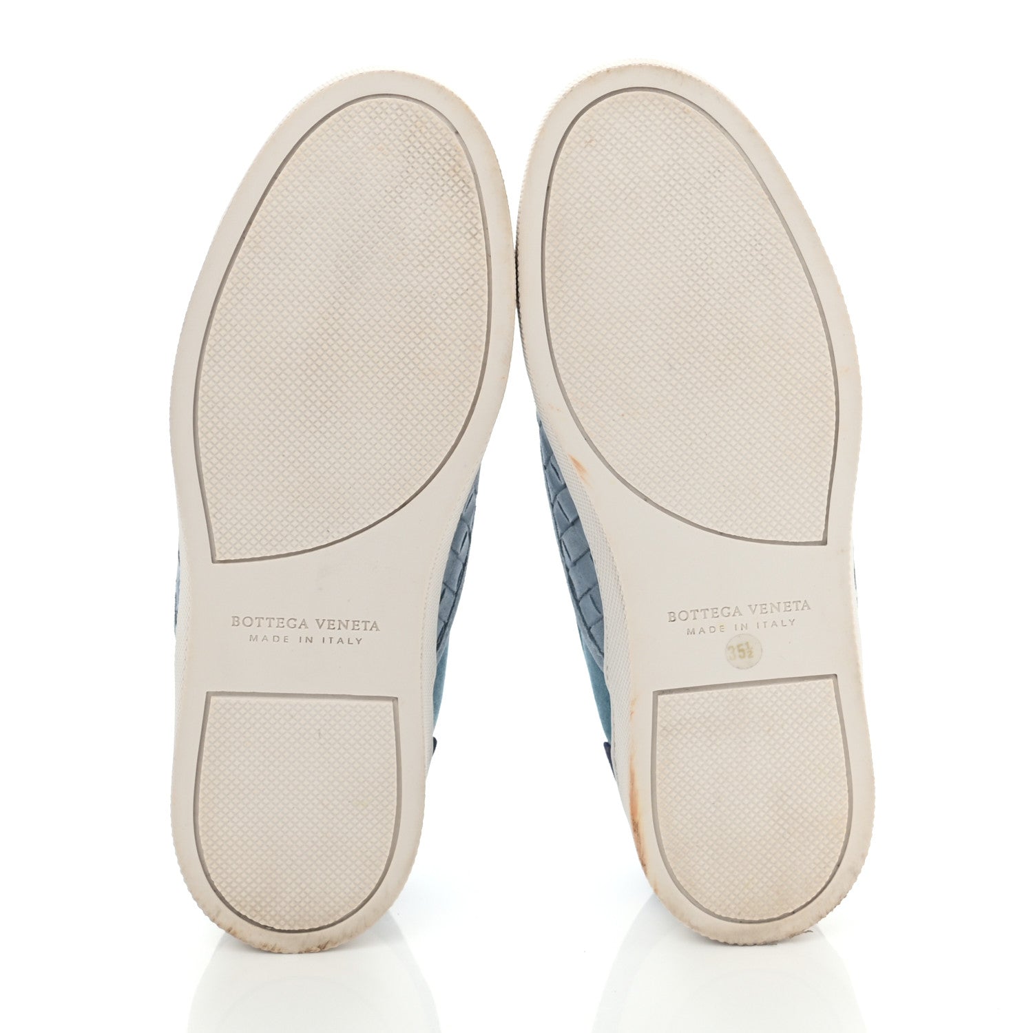 Bottega Veneta Nappa Intrecciato Suede Mens Slip On Sneakers 35.5 Light Blue 5 of 9