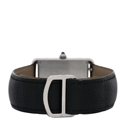 Cartier Stainless Steel Calfskin 27mm Tank Solo Quartz Watch 3 of 4