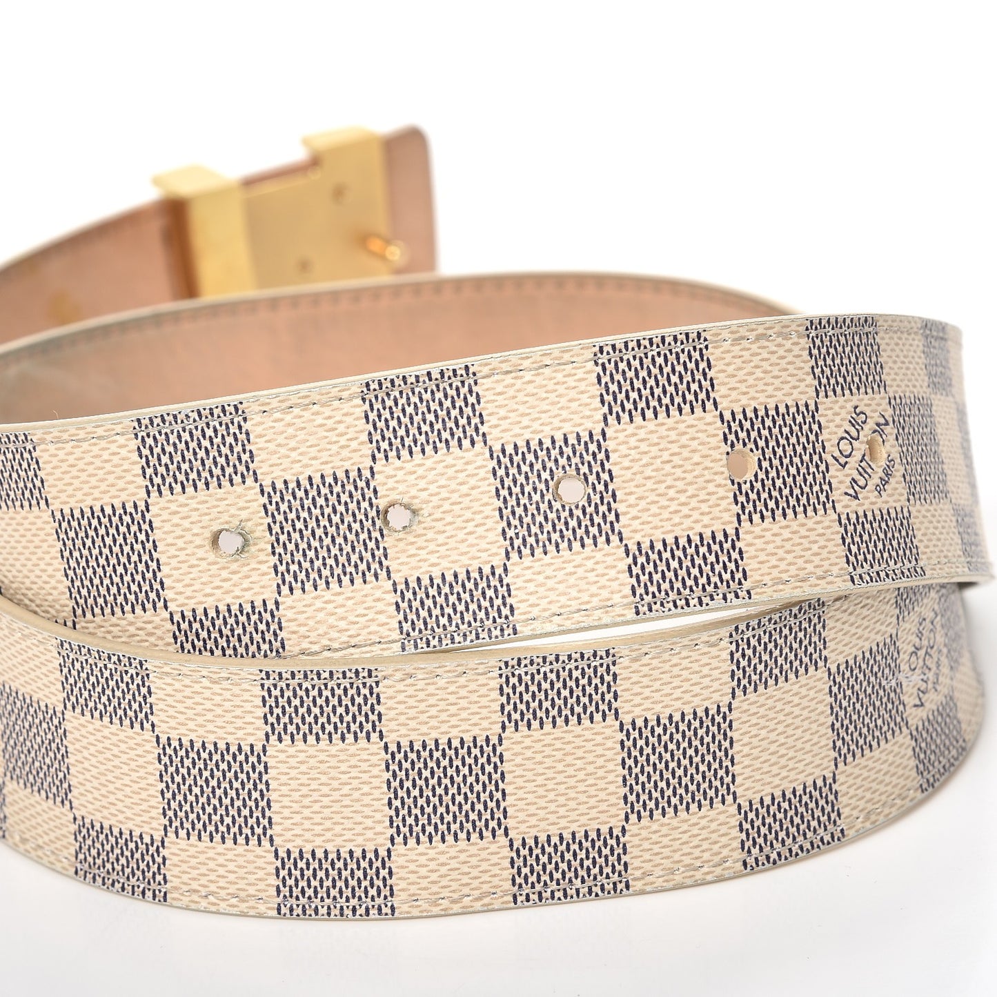 Damier Azur LV Initiales Belt 85 34