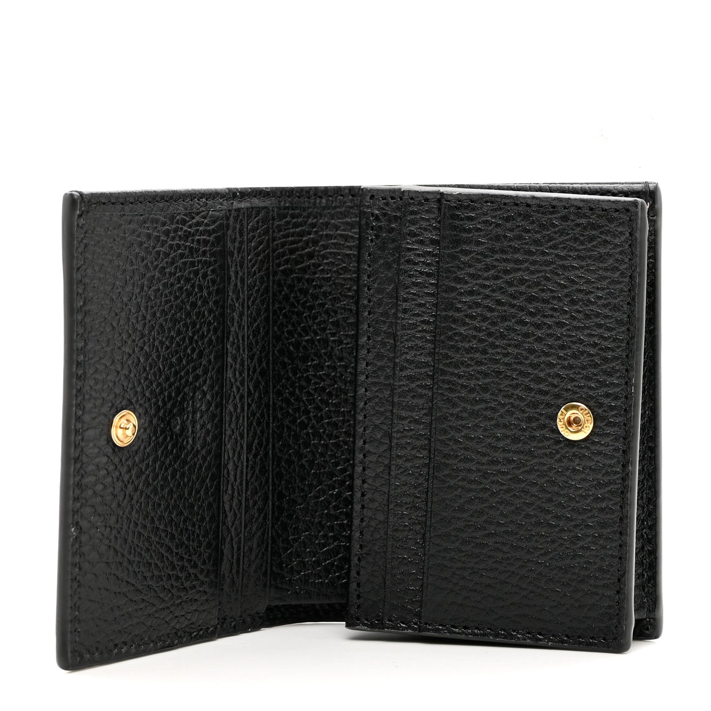 Dollar Calfskin GG Supreme Monogram GG Marmont Card Case Black Beige Ebony