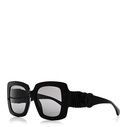 Chanel Acetate Calfskin Polarized Square Sunglasses 5474-Q Black 1 of 7