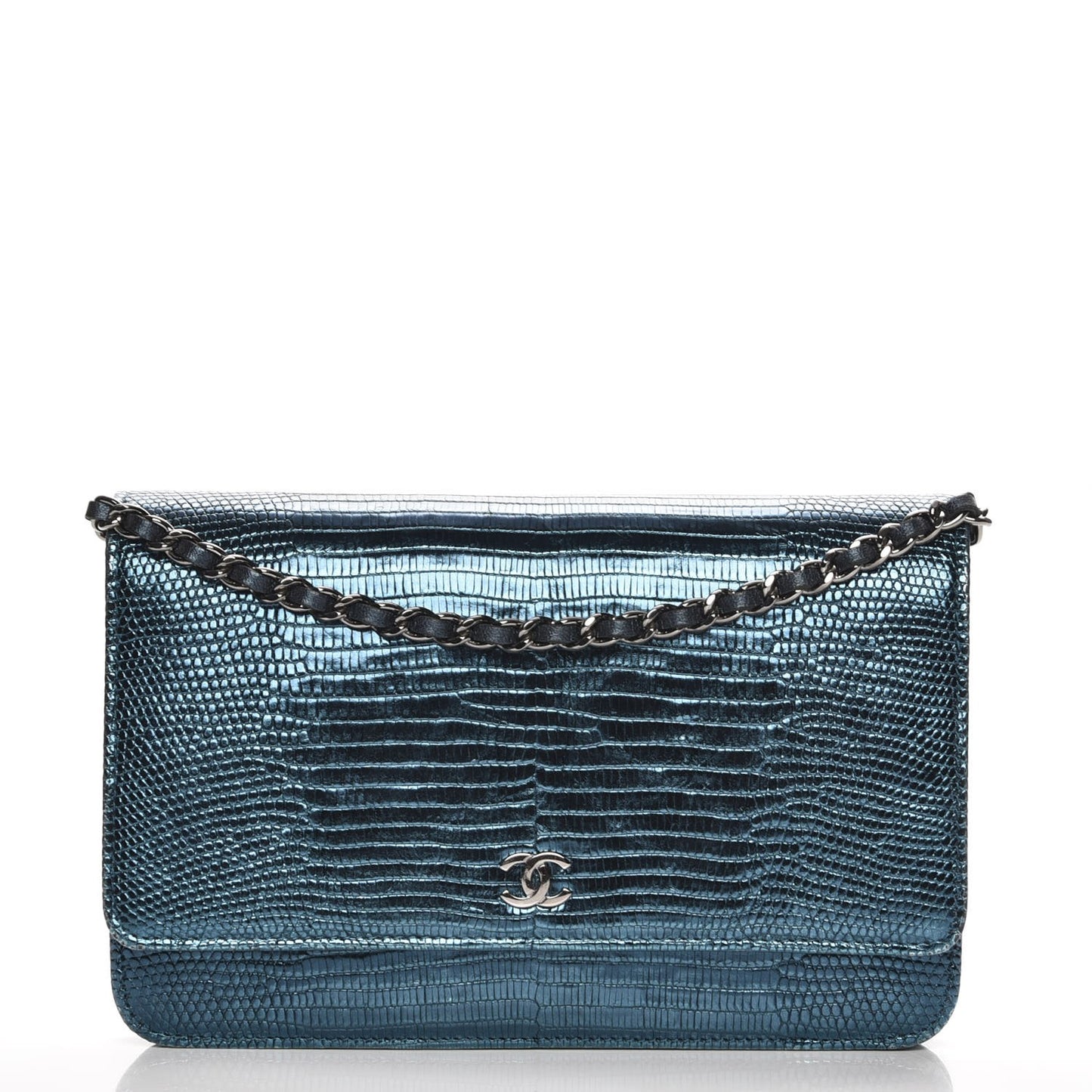 Iridescent Lizard Wallet on Chain WOC Blue