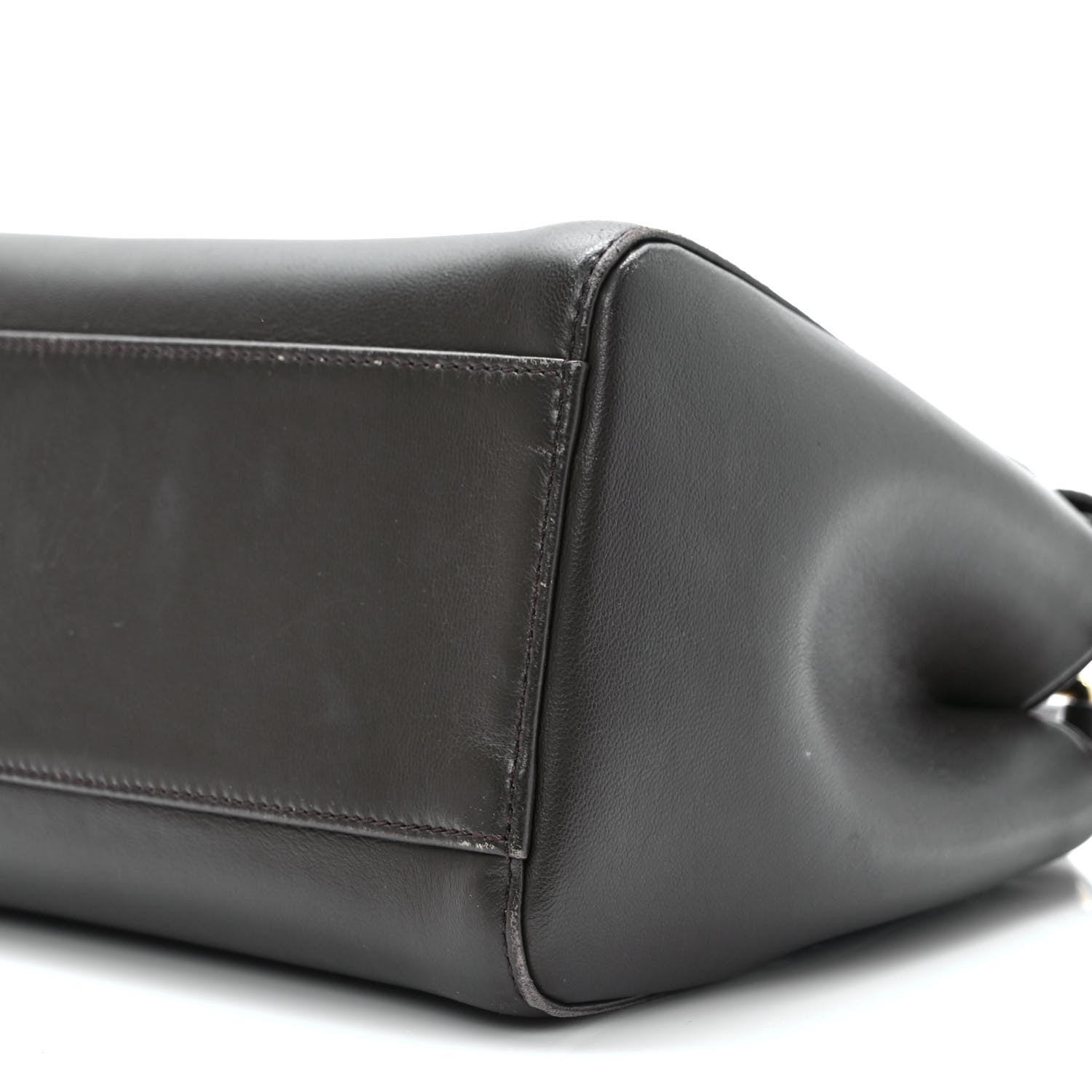 Fendi Nappa Mini Peekaboo Iconic Satchel Carbone 9 of 13