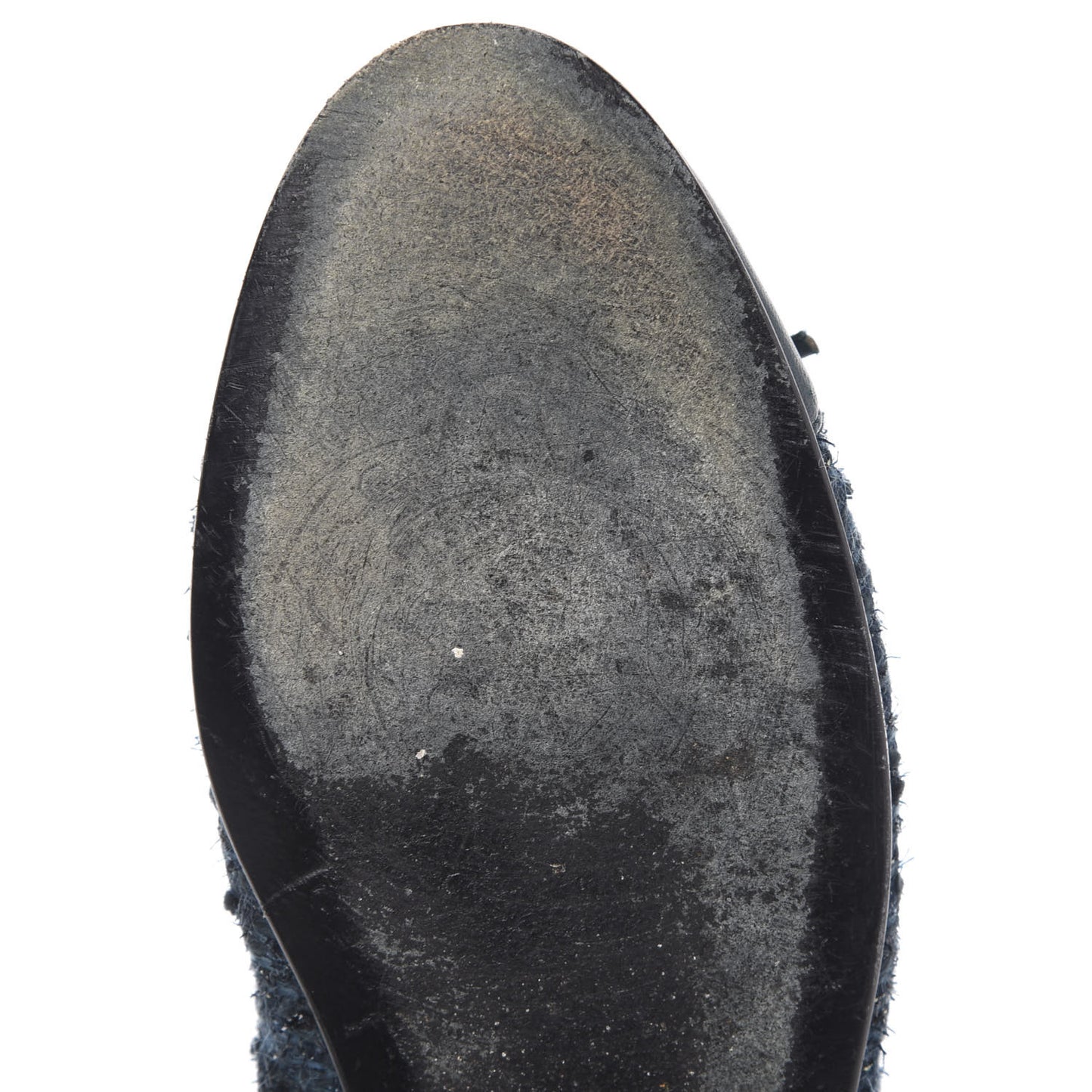 Tweed Lambskin Cap Toe Ballerina Flats 37.5 Turquoise