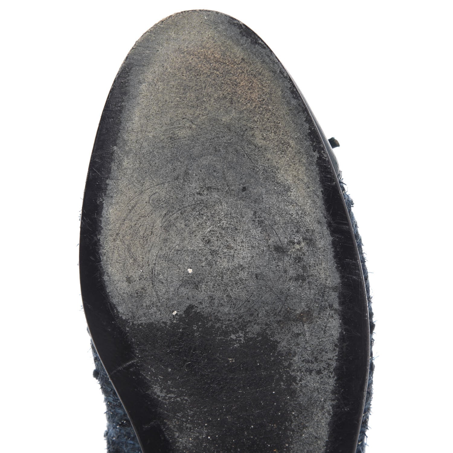 Chanel Tweed Lambskin Cap Toe Ballerina Flats 37.5 Turquoise 8 of 9